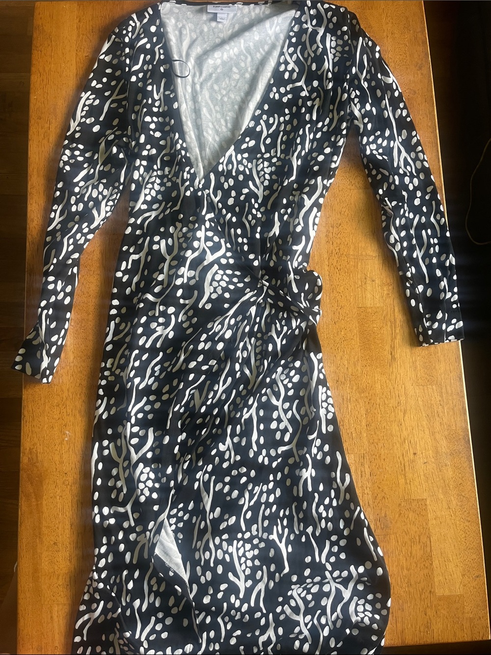 Diane von furestenberg for Target Black and White Wrap Dress with Abstract Print